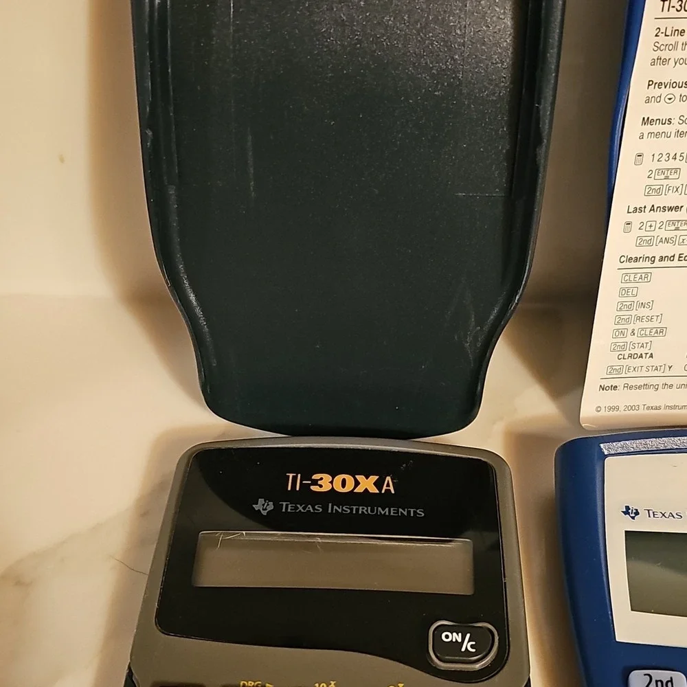 Texas Instruments TI-30XA TI-30XIIS Scientific Calculators LCD Display Handheld